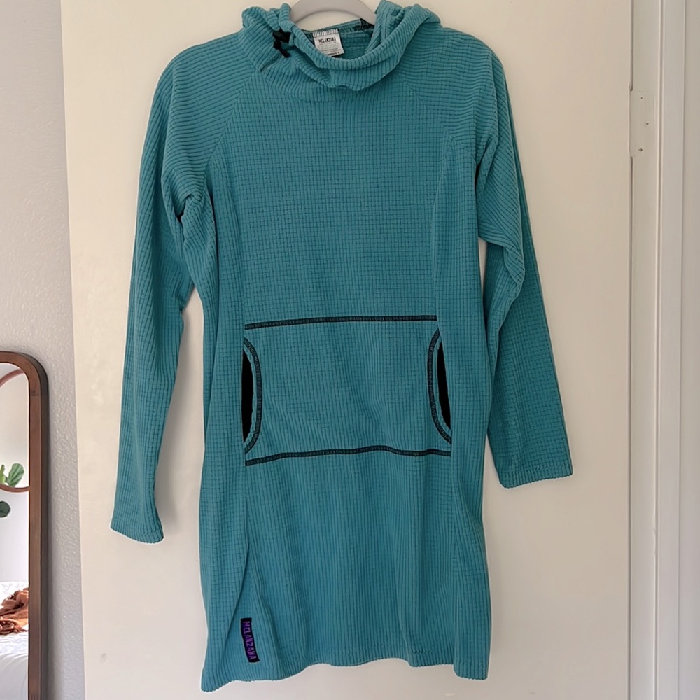 NEW! Melanzana Melly Micro Grid Fleece Dress